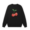 Minimalist Cherry Everyday Versatile Sweatshirt — Black