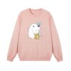 Pink Crewneck Sweatshirt With Cocker Spaniel Print