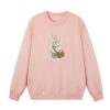 Cute Rabbit Design Pullover Sweatshirt — Pink