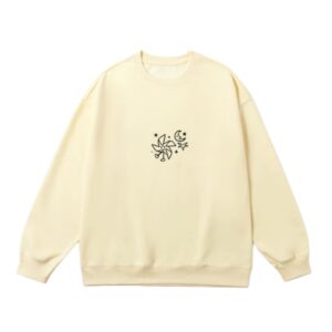 Uniquely Designed Casual Sweatshirt — Light Yellow